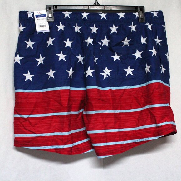 Men's Way To Celebrate XL 40-42 Above The Knee Graphic Patriotic Swim Shorts - Picture 2 of 12